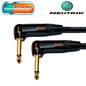 Van Damme XKE Guitar/Instrument Cable Neutrik Gold 1/4" Jack R/A to R/A Connectors