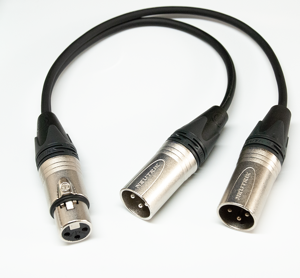 Neutrik XLR Female to Dual XLR Male Y Splitter Sommer Cable