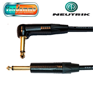 Van Damme XKE Guitar/Instrument Cable Neutrik Gold 1/4" Jack Straight to R/A Connectors